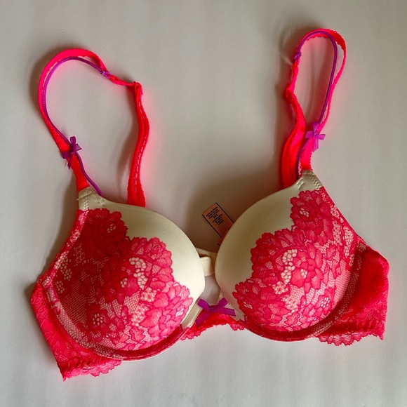 🩷VICTORIA SECRET CLASSIC PUSH UP LACE PINK ADJUSTABLE BRA SIZE 34B TRENDING - Picture 10 of 10